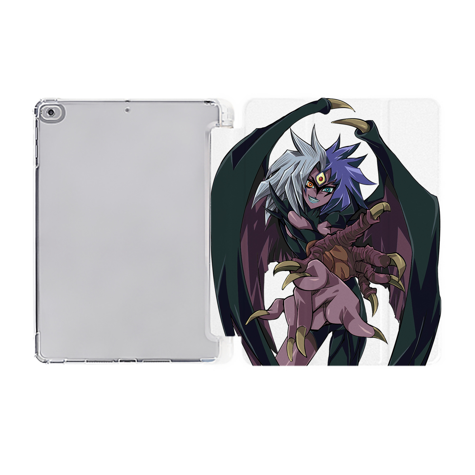 （画像用） 遊☆戯☆王 Yu-Gi-Oh! IPad ケース ペン収納付き 三つ折りスタンド PUレザー×シリコン 対応機種9.5/10.5/10.9インチ